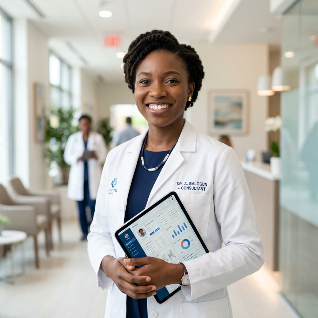 Docteur utilisant Clinivia